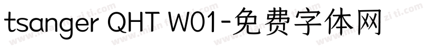 tsanger QHT W01字体转换